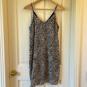 Leopard slip dress